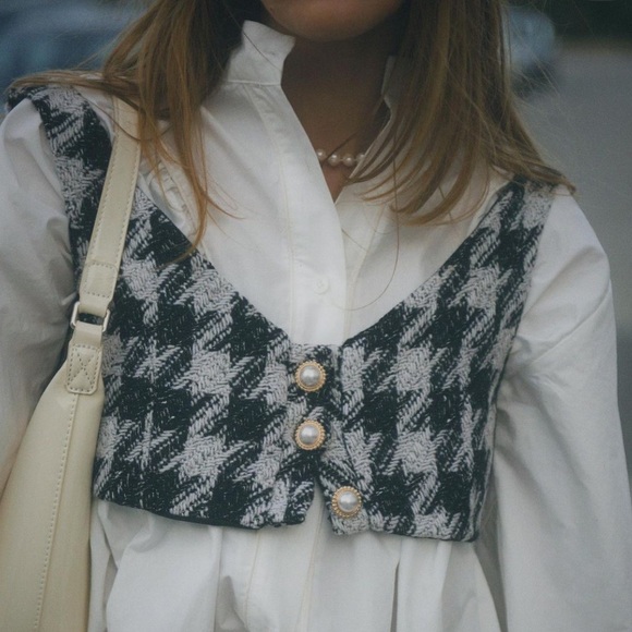 Houndstooth tweed top - Picture 8 of 10